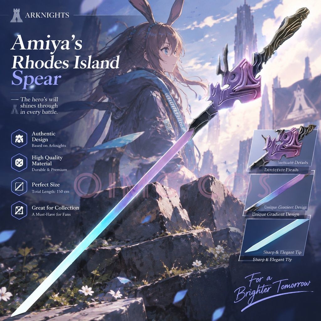 Cosplay Prop Sword - Accesorios de Cosplay de Arknights Amiya,