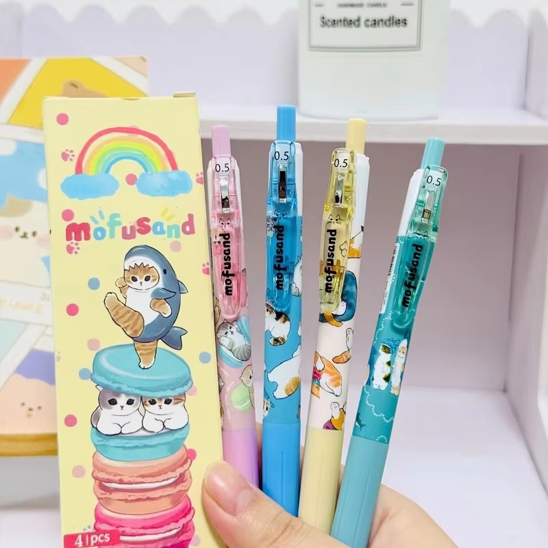 Anime Girl Merchandise - 4 bolígrafos de secado rápido con