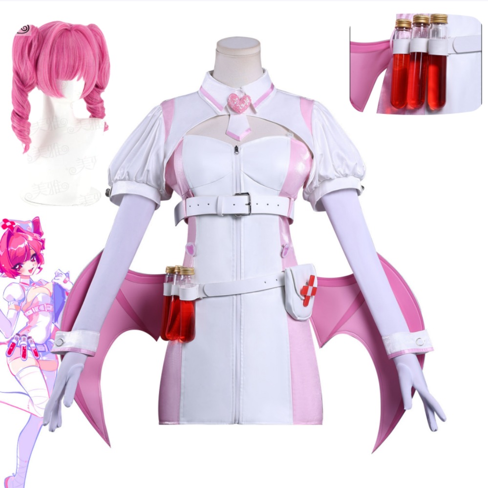 Cosplay Wig Colored - Muse Dash Nocturne Bloodheir Buro disfraz