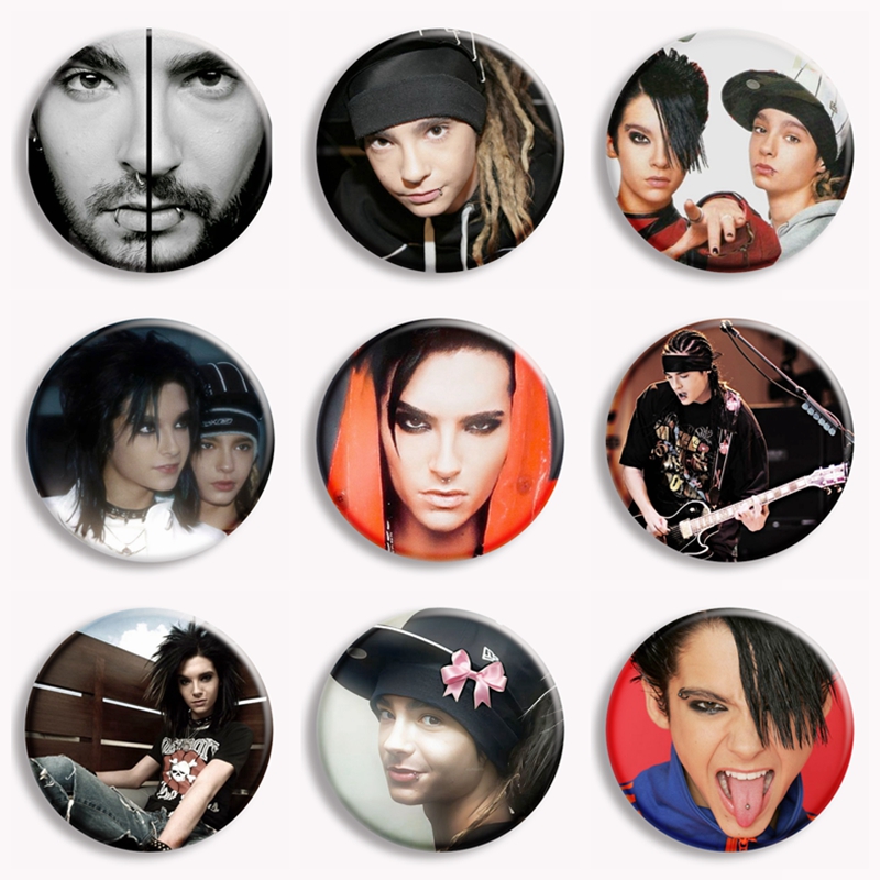 Pin Button Badge - Rock Band-broche gótico de Metal para