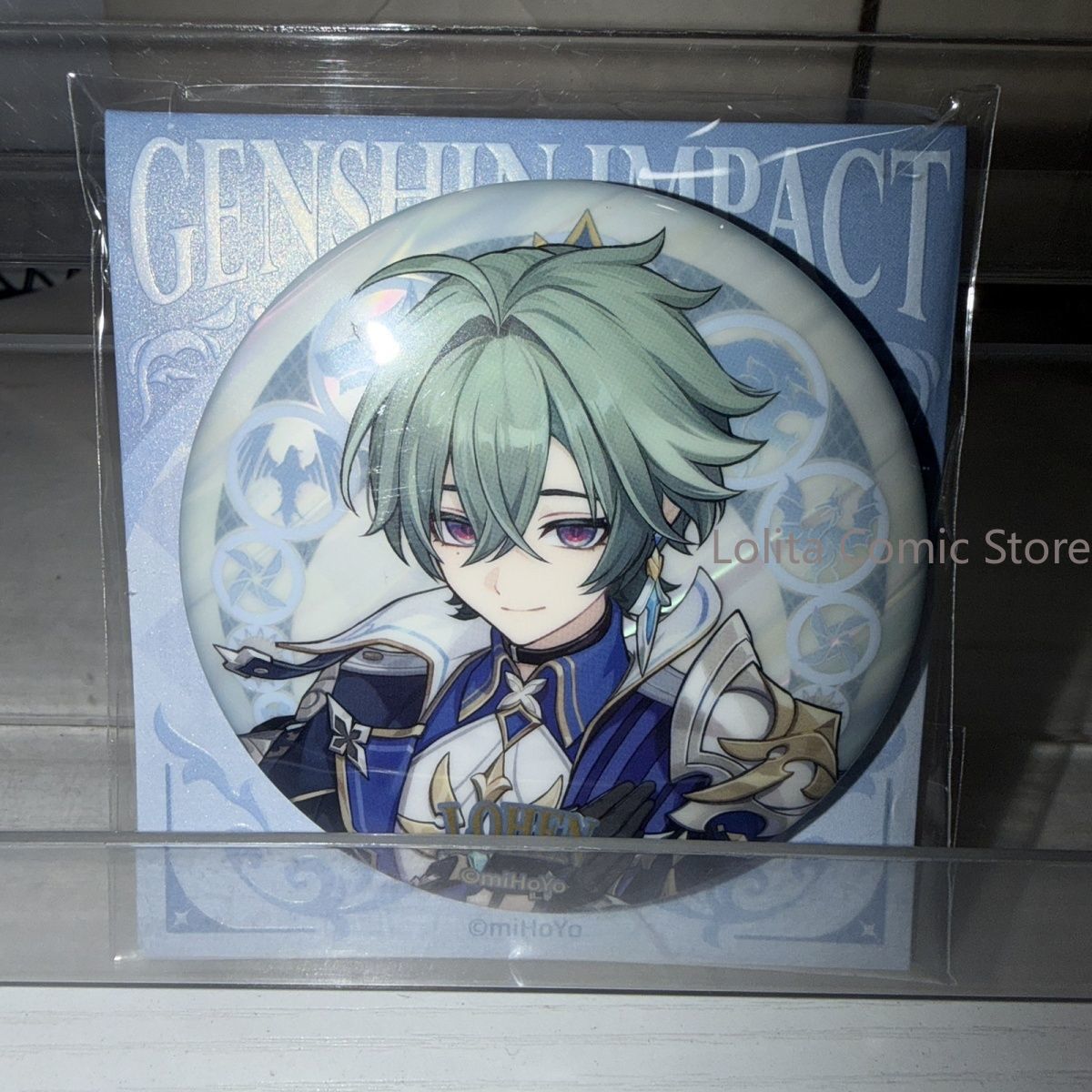 Pin Button Badge - Anime Genshin Impact Lohen, insignia de